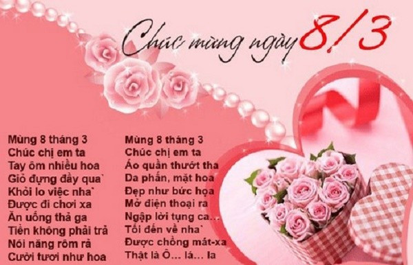 Chùm thơ 8-3 hay nhất tặng chị em phụ nữ bạn bè đồng nghiệp - ảnh 1