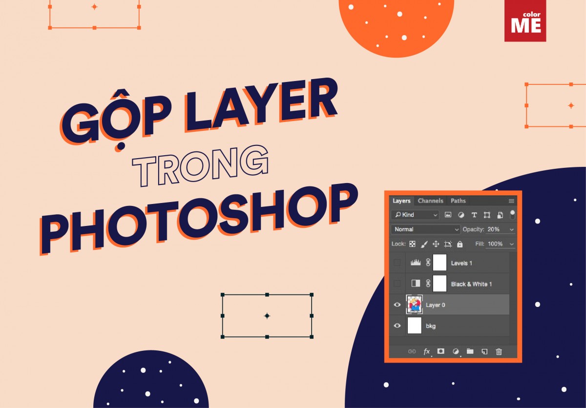 Cách gộp layer trong Photoshop Pts đơn giản