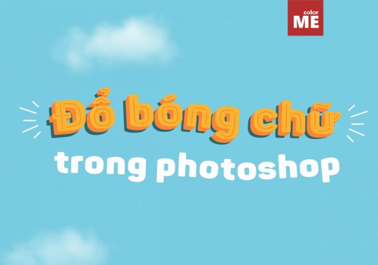 Cách tạo chữ đổ bóng trong photoshop