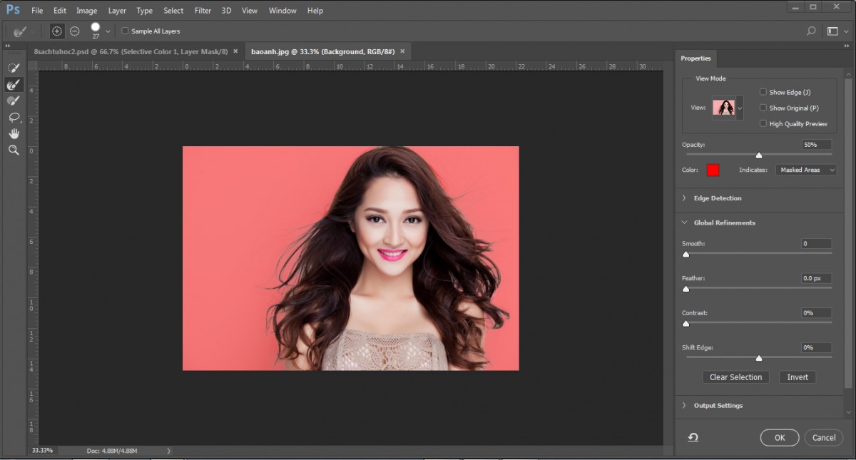 Hướng dẫn tách tóc trong Photoshop CC đơn giản nhanh gọn