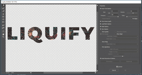 Tạo Liquid Typography bằng Liquify Photoshop