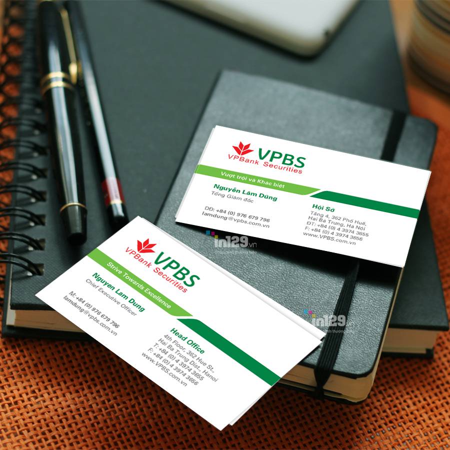 mẫu card visit ngân hàng vpbank